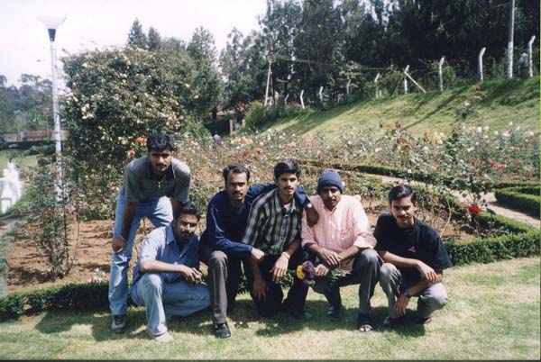 In Ooty Botanical Garden, with my friends
